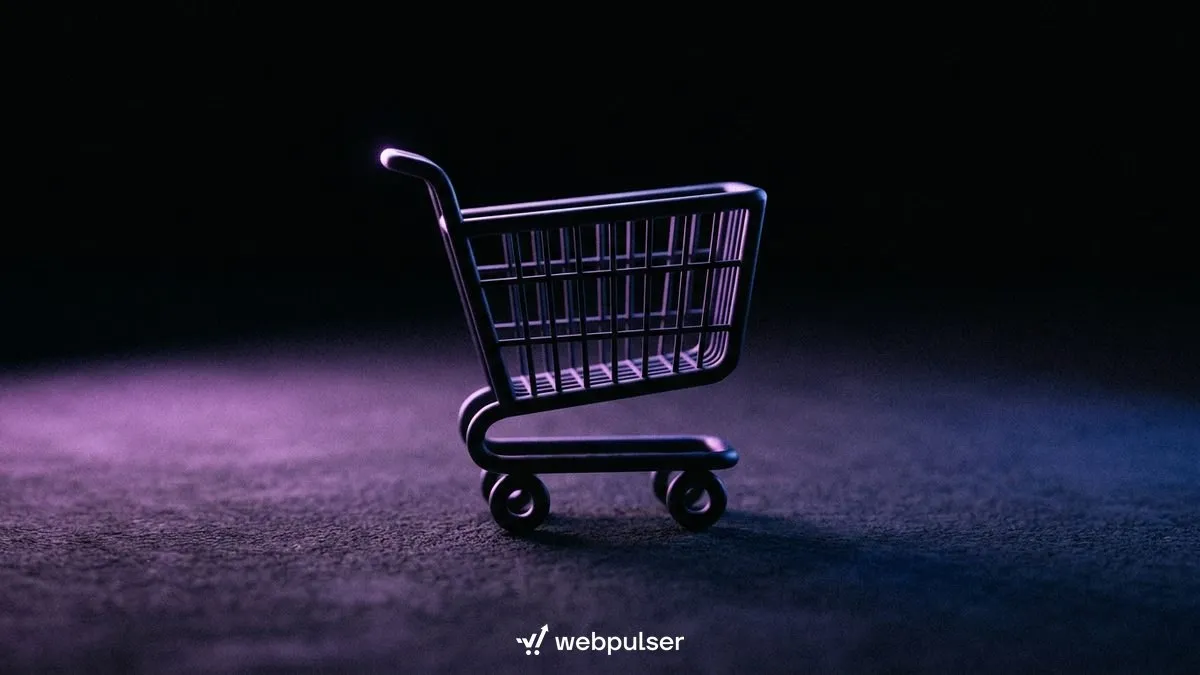 Un caddie miniature dans une ambiance sombre, métaphore de la boutique en ligne