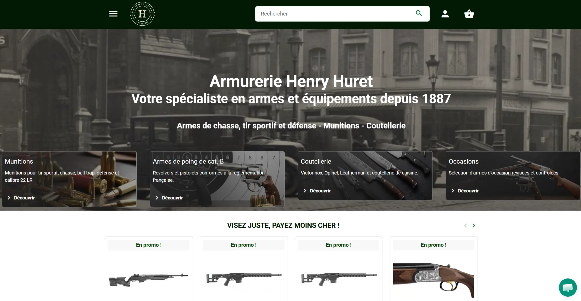 Henry Huret, Armurerie